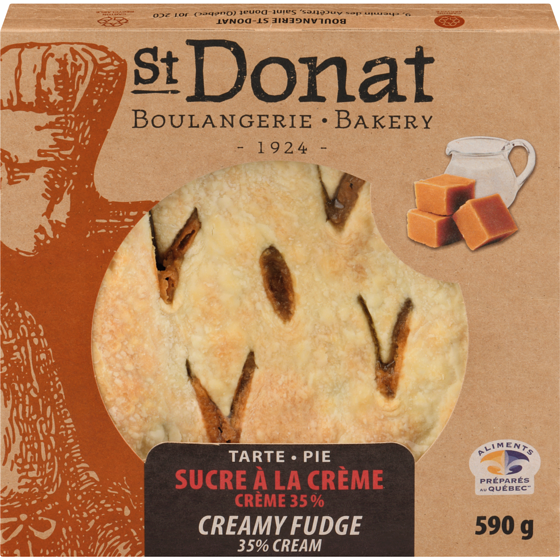 Boulangerie St-Donat Creamy Fudge 35% Cream Pie 590 g, $1.36/100g