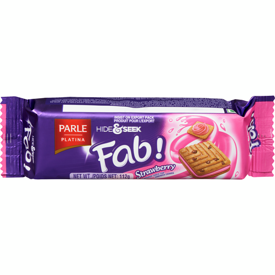 Parle Hide & Seek Fab! Strawberry Cookie 112 g, $1.33/100g