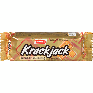 Parle Biscuits Krackjack 60 g, 1,65 $/100g