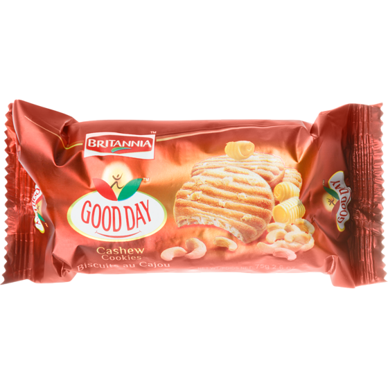 Britannia Good Day Cashew Biscuits 75 g, $1.72/100g