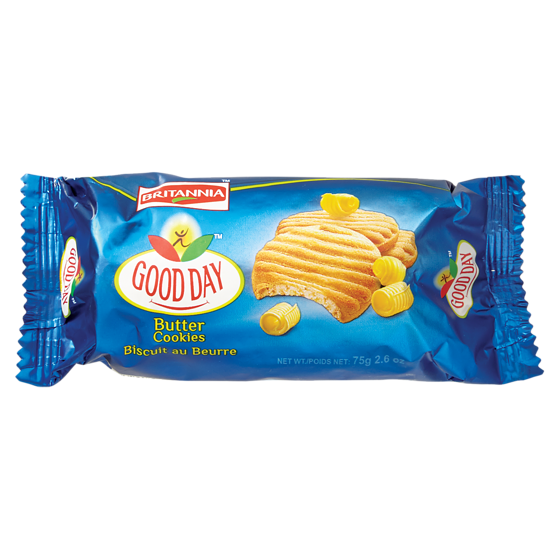 Britannia Good Day Butter Biscuits 75 g, $1.72/100g