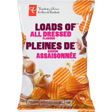 le Choix du Président Croustilles ondulées pleines de saveur assaisonnée 200 g, 1,25 $/100g