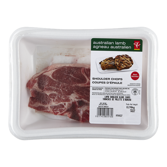null Lamb Shoulder Chop, Large, Service Case $35.25/1kg $15.99/1lb