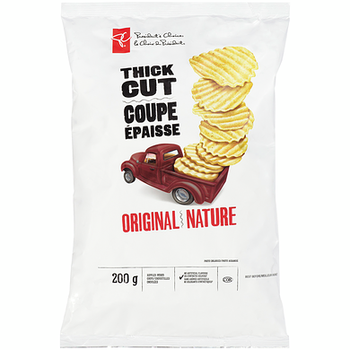 le Choix du Président Croustilles ondulées nature, coupe épaisse 200 g, 1,75 $/100g