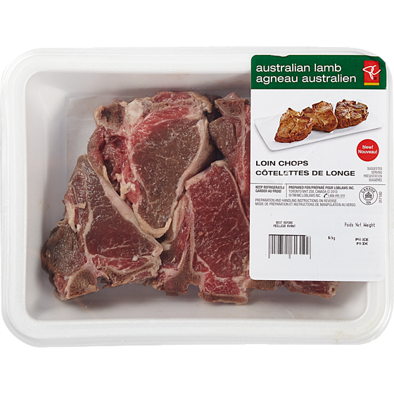 President's Choice Lamb Loin Chop $28.64/1kg $12.99/1lb