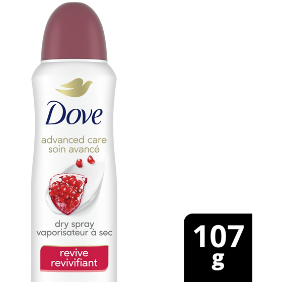 Dove Advanced Care Dry Spray Antiperspirant Revive Scent 107 g, $8.41/100g