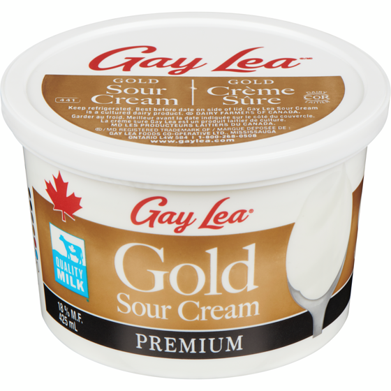 Gay Lea Gold Sour Cream 18% 425 ml, $1.17/100ml