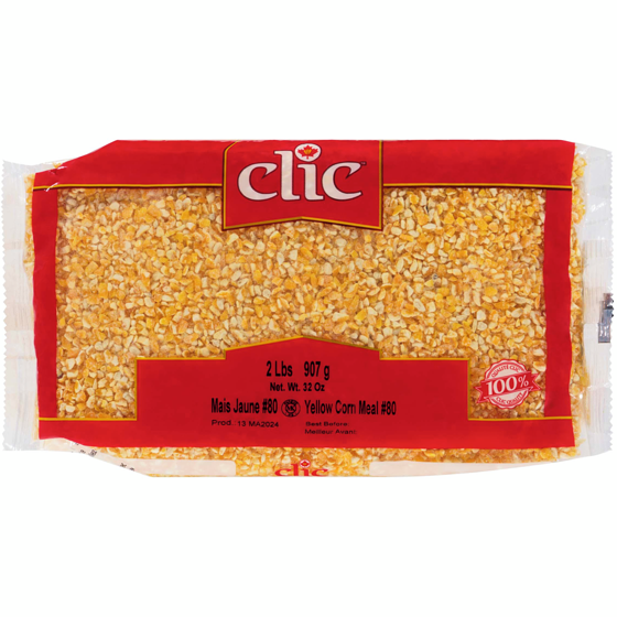 Clic Yellow Cornmeal 907 g, $0.55/100g