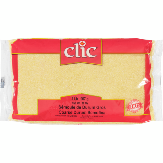 Clic Coarse Durum Semolina 907 g, $0.38/100g