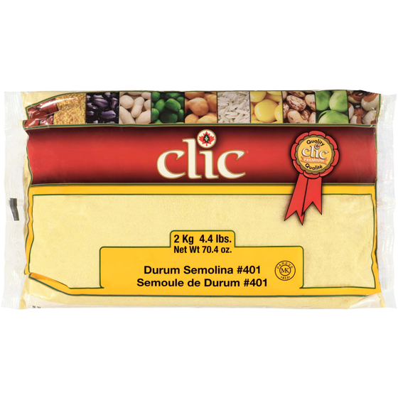 Clic Durum Semoline 2 kg, $0.35/100g