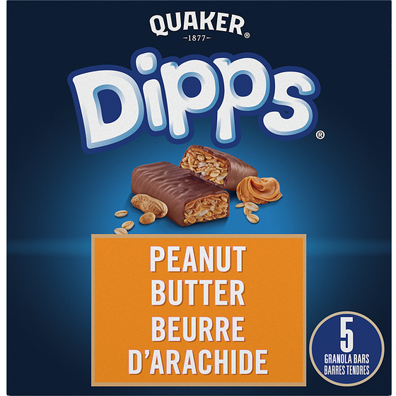 Quaker Dipps Granola Bars – Peanut Butter 156 g, $1.92/100g