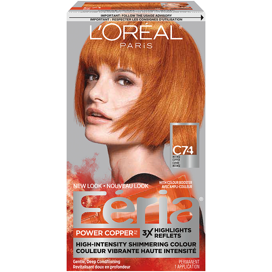 L'Oreal Paris Feria High Intensity Colour, Power Copper C74 1 ea, $17.49/1ea