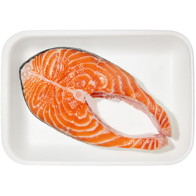 null Atlantic Salmon Steaks, Packaged $30.84/1kg $13.99/1lb