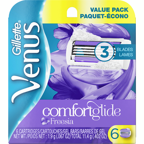 Gillette ComfortGlide Freesia Women's Razor Blades, 6 Razor Blade Refills 6x6.0 ea, $6.00/1ea