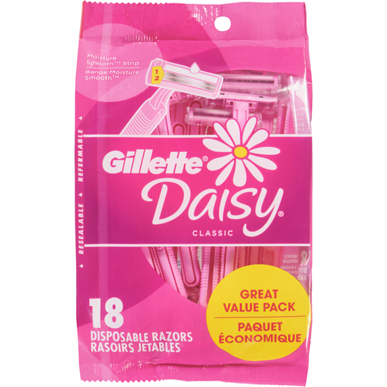 Gillette Rasoirs classiques jetables 18 ea, 0,92 $/1ch
