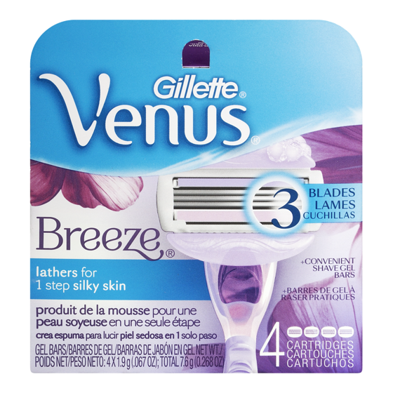 Gillette Venus ComfortGlide Freesia Women's Razor Refills, 4 Count 4 ea, $4.75/1ea