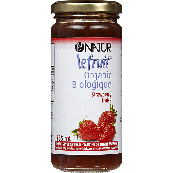Natur Le Fruit Organic Spread, Strawberry 235 ml, $3.19/100ml