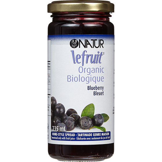 Natur Le Fruit Organic Spread, Blueberry 235 ml, $3.19/100ml