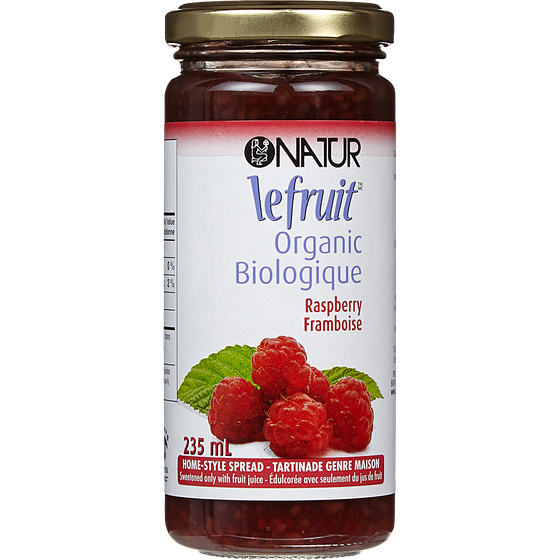 Natur Le Fruit Organic Spread, Raspberry 235 ml, $3.19/100ml