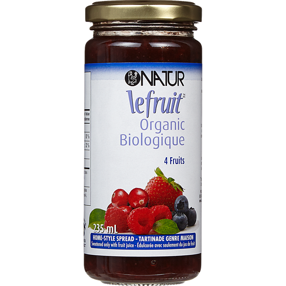 Natur Le Fruit Organic Spread, 4 Fruits 235 ml, $3.19/100ml