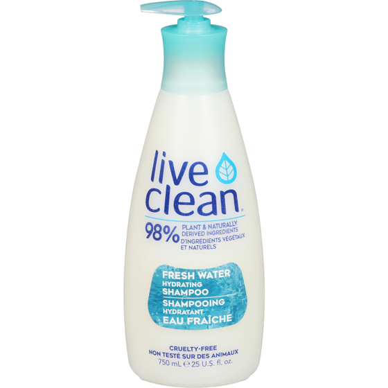 Live Clean Shampooing hydrant eau fraîche 750 ml, 2,13 $/100ml