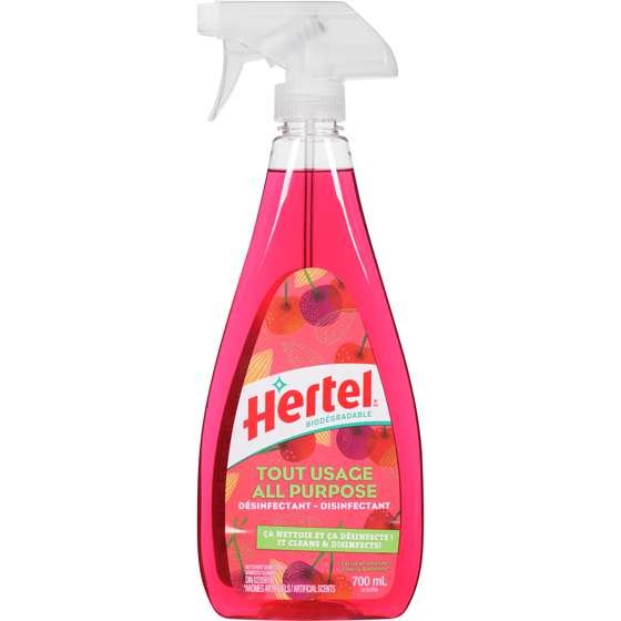 Hertel Nettoyant désinfectant tout usage, cerise et amande 700 ml, 0,54 $/100ml