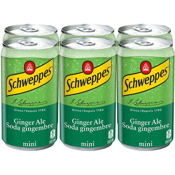 Schweppes Ginger Ale      6x222.0 ml, $0.41/100ml