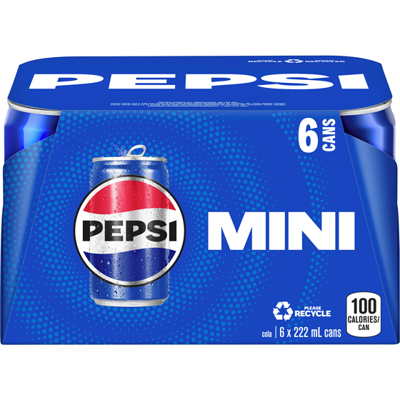 Pepsi Soda       6x222.0 ml, $0.41/100ml