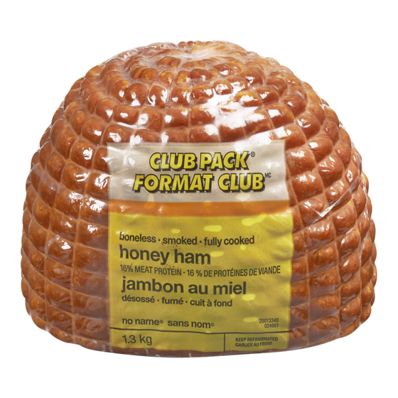 Sans Nom Jambon miel format club 1.3 kg, 1,23 $/100g