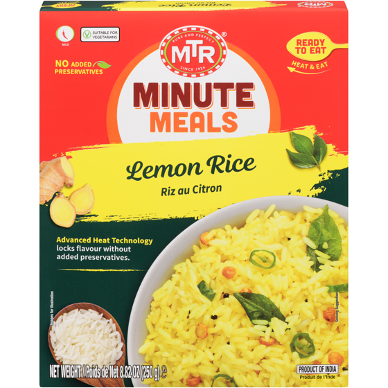 MTR Lemon Rice 250 g, $1.00/100g