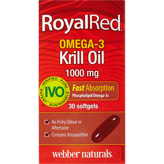 Webber Naturals Royal Red Omega-3 Krill Oil 30 ea, $0.88/1ea