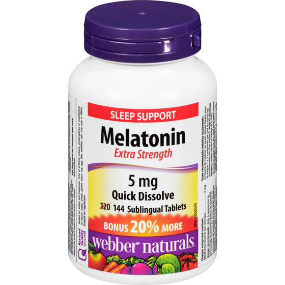 Webber Naturals Melatonin Extra Strength 5mg 144 ea, $0.12/1ea