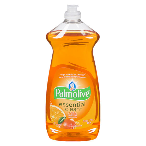 Palmolive Savon à vaisselle liquide Essential Clean, parfum Orange et tangerine 828 ml, 0,30 $/100ml