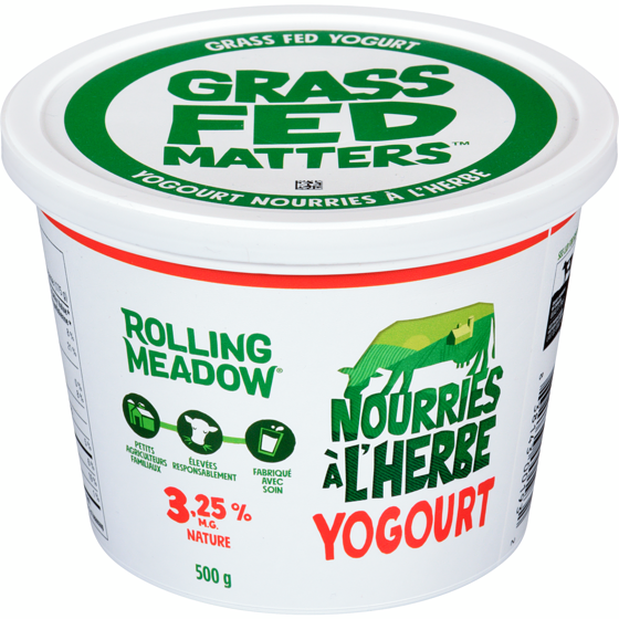 Rolling Meadow Yogourt nature 3,25 % 500 g, 0,86 $/100g