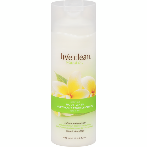 Live Clean Monoï Oil Calming Body Wash 500 ml, $1.60/100ml
