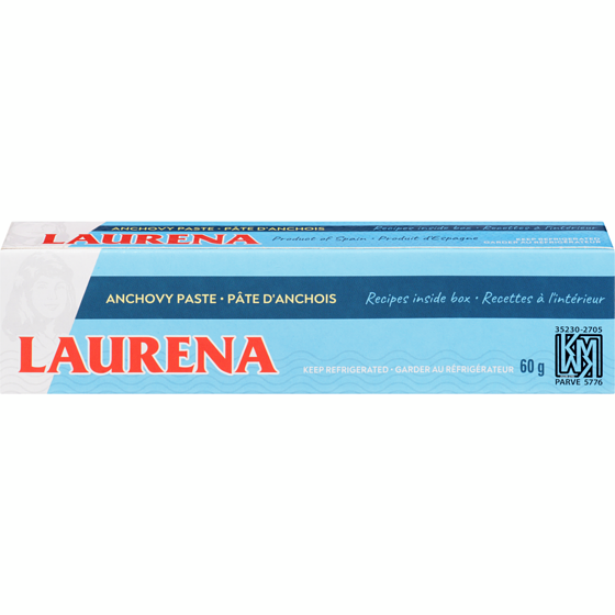 Laurena Pâte d’anchois 60 g, 6,65 $/100g