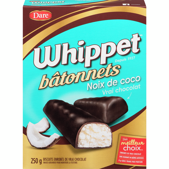 Dare Biscuits Whippet bâtonnets Noix de coco 250 g, 2,00 $/100g