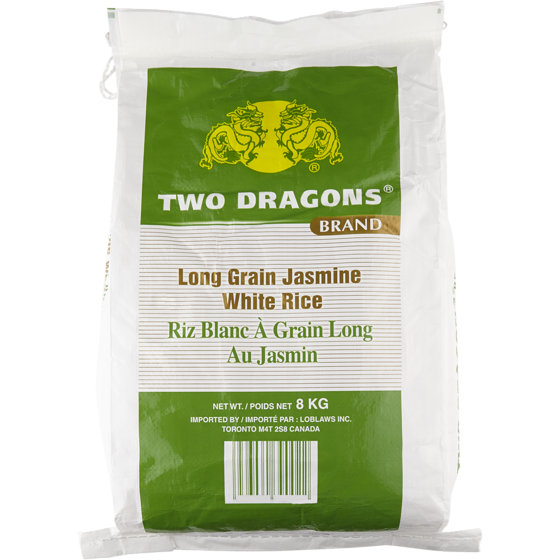 Two Dragons Two Dragons Jasmine Rice 8 kg, $0.25/100g