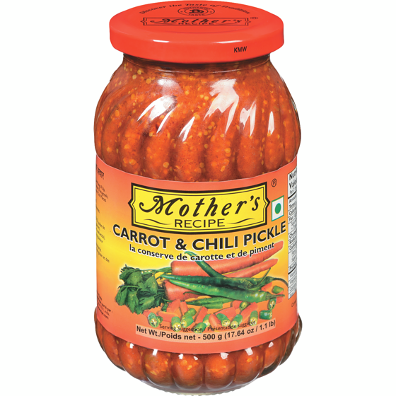 Mother Carrot Chilli Pickle 500 g, $1.10/100g