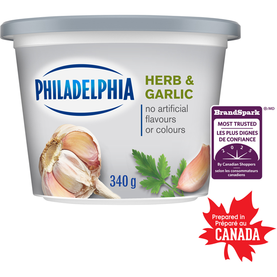 Philadelphia Herb & Garlic Cream Cheese Product 340 g, $2.35/100g