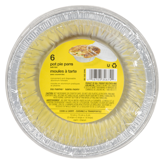 No Name Pot Pie Pans with Lids 1 ea, $1.00/1ea