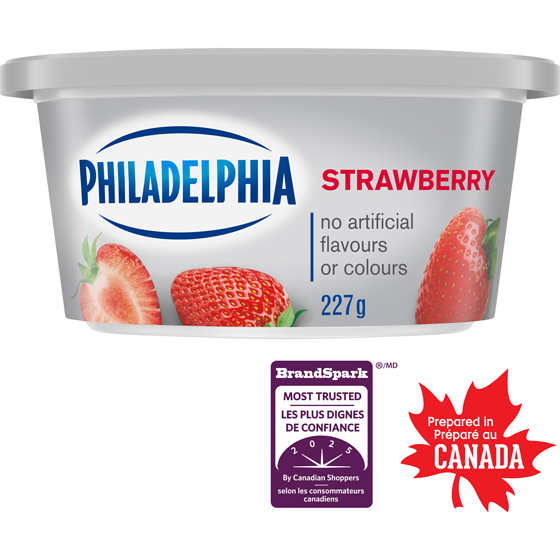 Philadelphia Strawberry Cream Cheese Product 227 g, $2.55/100g