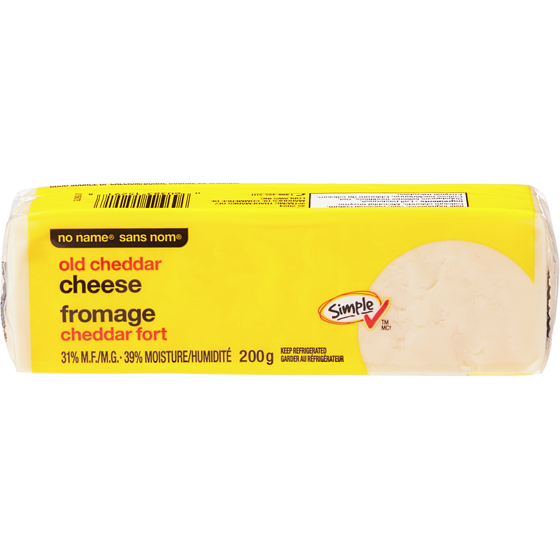 No Name Cheddar Cheese, Old White 200 g, $2.00/100g