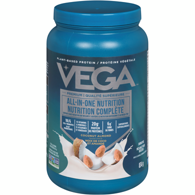 Vega All-in-One Protein Powder, Coconut Almond 834 g, $5.64/100g