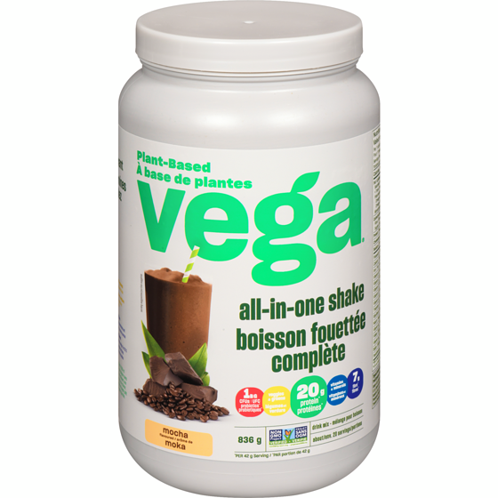 Vega All-in-One Protein Powder, Mocha 836 g, $6.70/100g
