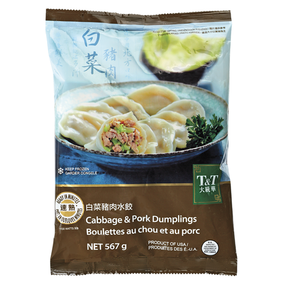 T&T Dumpling, Cabbage & Pork 567 g, $0.88/100g