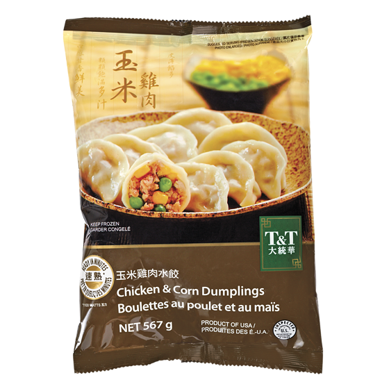 T&T Dumpling, Chicken & Corn 567 g, $0.88/100g