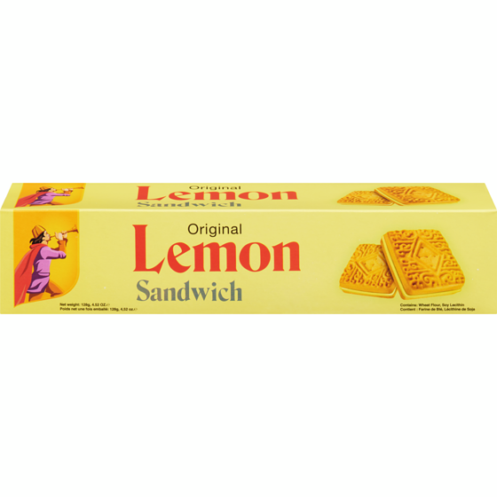 EBM Original Lemon Sandwich 130 g, $0.99/100g