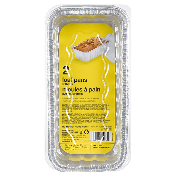 Sans Nom Moules à pain avec couvercles 2 ea, 2,25 $/1ch