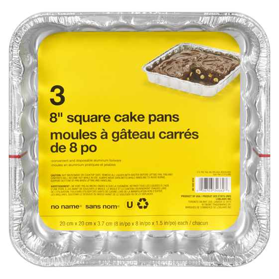 Sans Nom Moules à gâteau carré 1 ea, 0,66 $/1ch